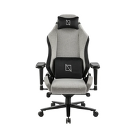 Navodesk Apex Core Gaming Chair, SoftKnit, Lumbar & Neck Pillows for Extra Support, 4D Armrests, Class 4 Hydraulics with 5 Star Wheelbase, Tilt Mechanism with 90-135°, Grey | APEX-CR-GY