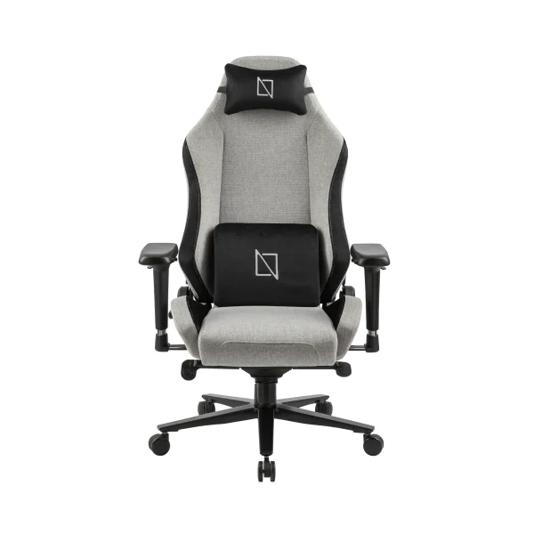 Navodesk Apex Core Gaming Chair, SoftKnit, Lumbar & Neck Pillows for Extra Support, 4D Armrests, Class 4 Hydraulics with 5 Star Wheelbase, Tilt Mechanism with 90-135°, Grey | APEX-CR-GY