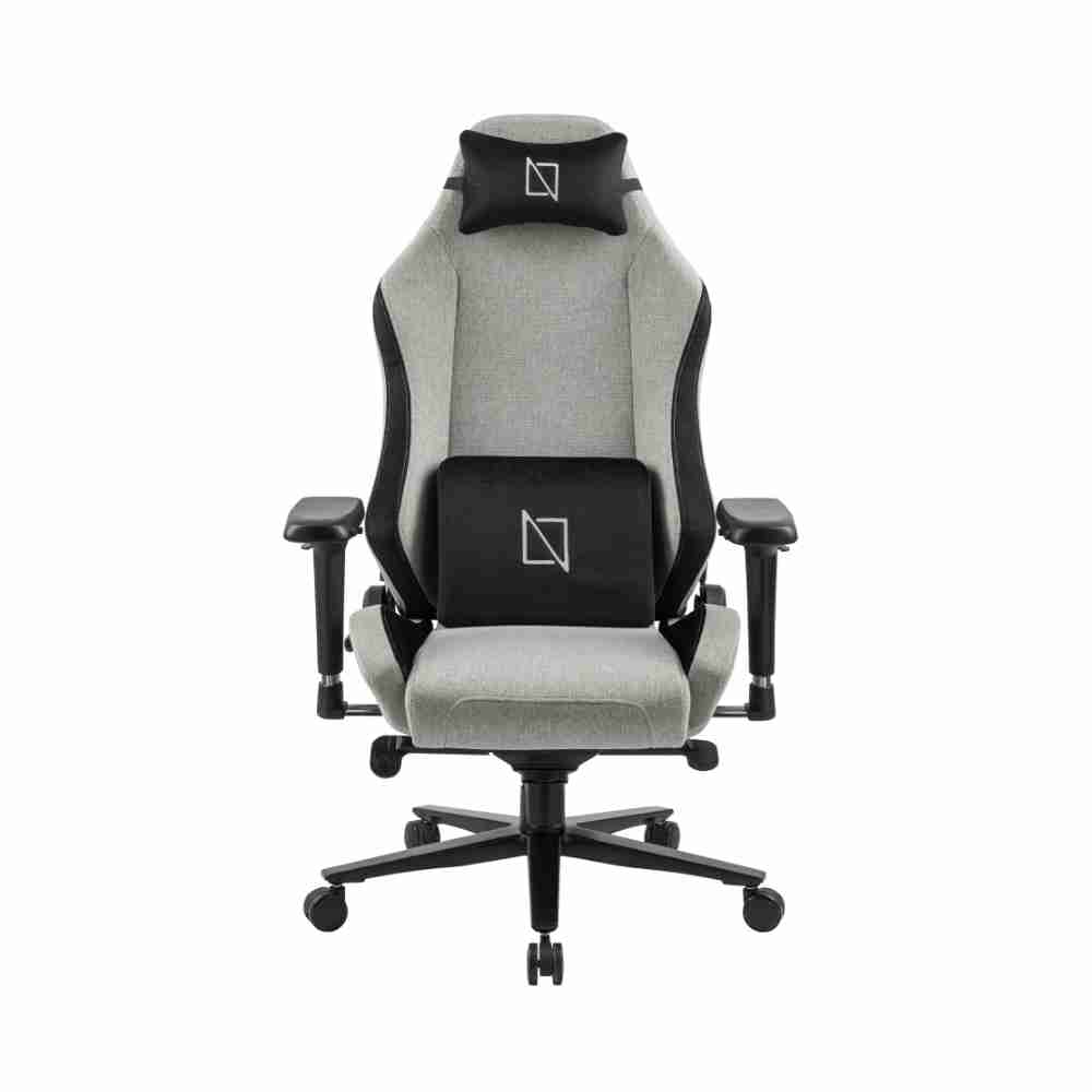 Navodesk Apex Core Gaming Chair, SoftKnit, Lumbar & Neck Pillows for Extra Support, 4D Armrests, Class 4 Hydraulics with 5 Star Wheelbase, Tilt Mechanism with 90-135°, Grey | APEX-CR-GY