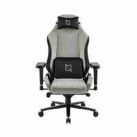 Navodesk Apex Core Gaming Chair, SoftKnit, Lumbar & Neck Pillows for Extra Support, 4D Armrests, Class 4 Hydraulics with 5 Star Wheelbase, Tilt Mechanism with 90-135°, Grey | APEX-CR-GY