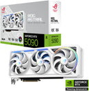 ASUS ROG Astral GeForce RTX 5090 32GB GDDR7 WHITE OC Edition Graphics Card, 32GB GDDR7 512-Bit Memory, 2580MHz Boost Clock, 28 Gbps Memory Speed, 21760 CUDA Cores, White | 90YV0LWA-M0NA00