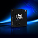 Intel Core i5 processor box on a dark background with blue lighting