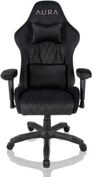 AURA Aria Gaming Chair Ergonomic Design, 4D Armrests & 4-Way Lumbar Support-BLACK
