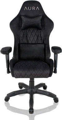 AURA Aria Gaming Chair Ergonomic Design, 4D Armrests & 4-Way Lumbar Support-BLACK