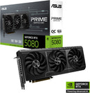 ASUS PRIME GeForce RTX 5080 16GB GDDR7 OC Edition Graphics Card, 16GB GDDR7 256-Bit Memory, 2655MHz Boost Clock, 30Gbps Memory Speed, 10752 CUDA Cores | 90YV0LX0-M0NA00