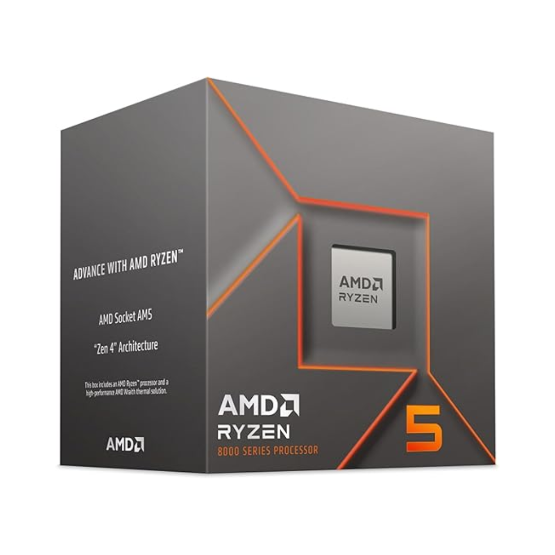 AMD Ryzen 5 8400F 4.2 GHz AM5 Processor, 6 Cores & 12 Threads, No Integrated Graphics, 16MB L3 Cache, 4.7 GHz Max Boost Clock, Dual Channel DDR5 Memory, 192GB Max Memory Size | 100-100001237