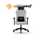 AndaSeat Luna Series Gaming Chair, Fabric Linen Upholstery Material, 1D Armrest, 60mm Casters With PU Rubber, Class 4 Hydraulic Pistons, 90° to 160° Adjustable Backtilt, Gray