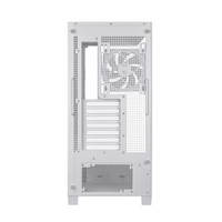 Computer case with a cooling system on a white background