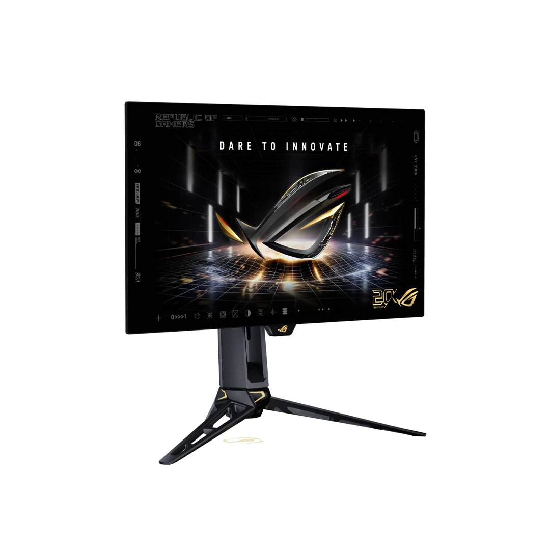 ASUS ROG Swift OLED PG27AQWP-G Edition 20 Gaming Monitor, 27" WOLED Display, QHD Resolution, 540Hz Refresh Rate, 0.03ms (GtG) Response Time, AMD FreeSync Premium Pro, NVIDIA G-SYNC | PG27AQWP-G-20th