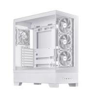 ASUS A31 PLUS mid tower ATX computer case black with tempered glass and ARGB fans