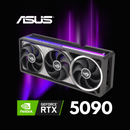 ASUS ROG Astral RTX 5090 OC Graphics Card with 32GB GDDR7, DLSS 4.0, and advanced cooling system.