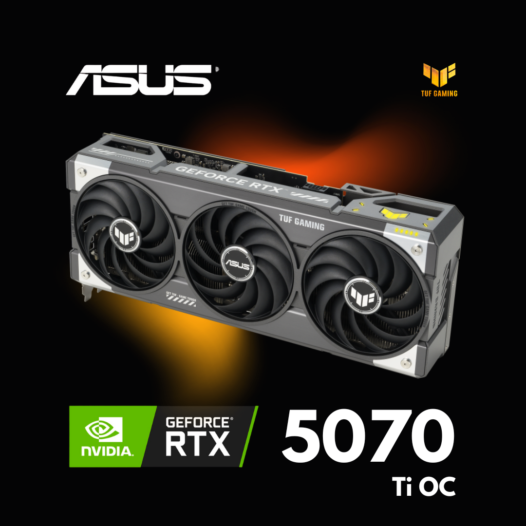 ASUS TUF Gaming GeForce RTX 5070 Ti OC Edition 16GB GDDR7 Graphics Card, Military-grade Capacitors, DLSS 3, Ray Tracing | TUF-RTX5070TI-O16G-GAMING
