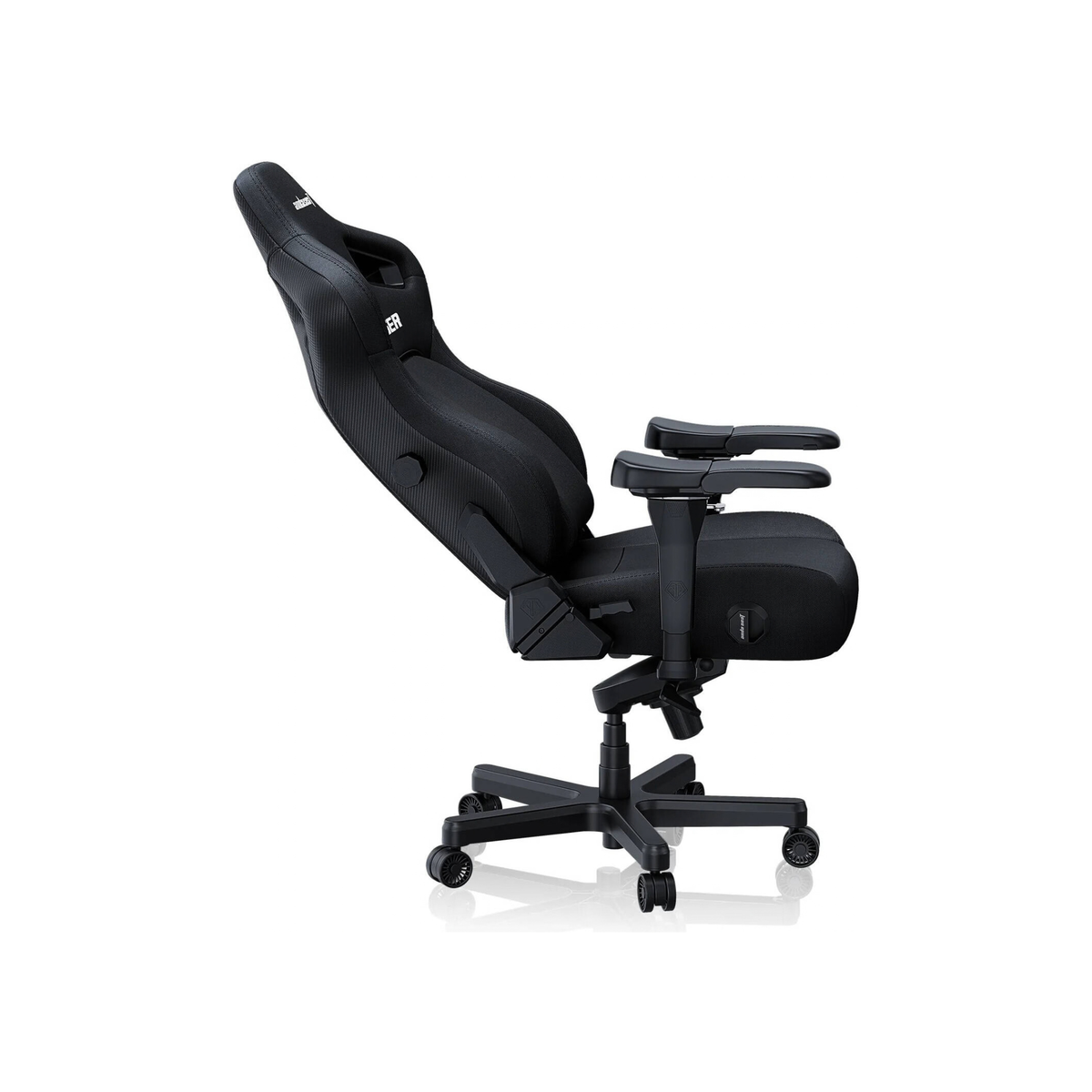 AndaSeat Kaiser 4 Series XL Gaming Chair, Linen Fabric, 5D Armrests, Pop-Out Lumbar Support, 90-135° Recline, 180kg, Carbon Black | AD12YDDC-XLL-20-B-CF