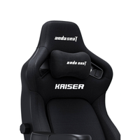 AndaSeat Kaiser 4 Series XL Gaming Chair, Linen Fabric, 5D Armrests, Pop-Out Lumbar Support, 90-135° Recline, 180kg, Carbon Black | AD12YDDC-XLL-20-B-CF