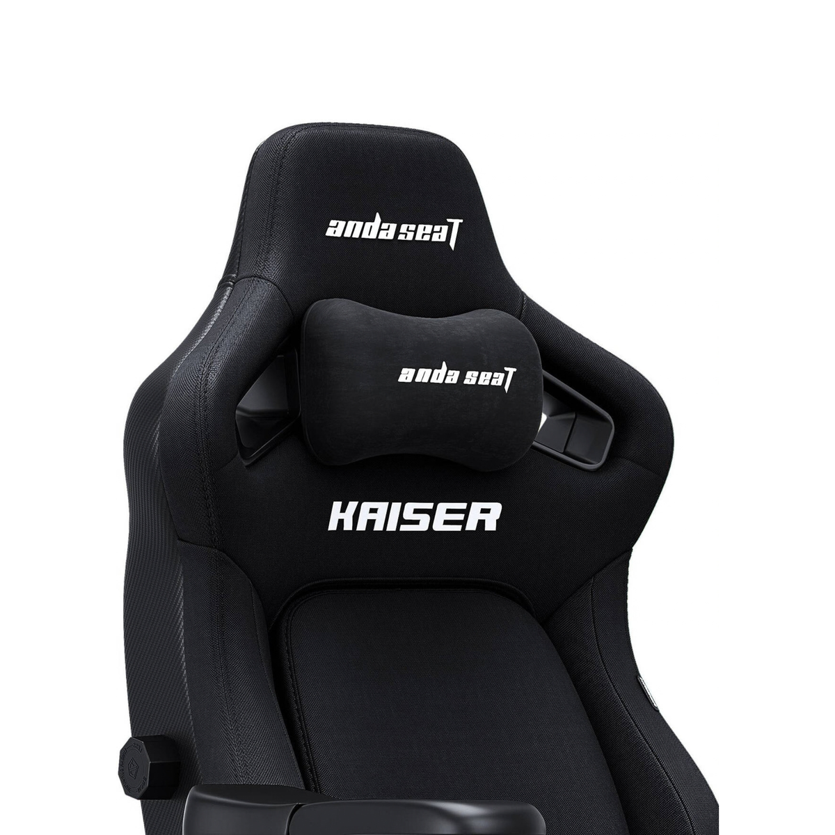 AndaSeat Kaiser 4 Series XL Gaming Chair, Linen Fabric, 5D Armrests, Pop-Out Lumbar Support, 90-135° Recline, 180kg, Carbon Black | AD12YDDC-XLL-20-B-CF