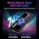 BIWIN Black Opal NV7400 1TB SSD Gen4x4, Read Speed up to 7450MB/s, NVMe M.2 2280 PCIe 4.0 Internal PC Solid State Drive for Laptop/Desktop/PS5