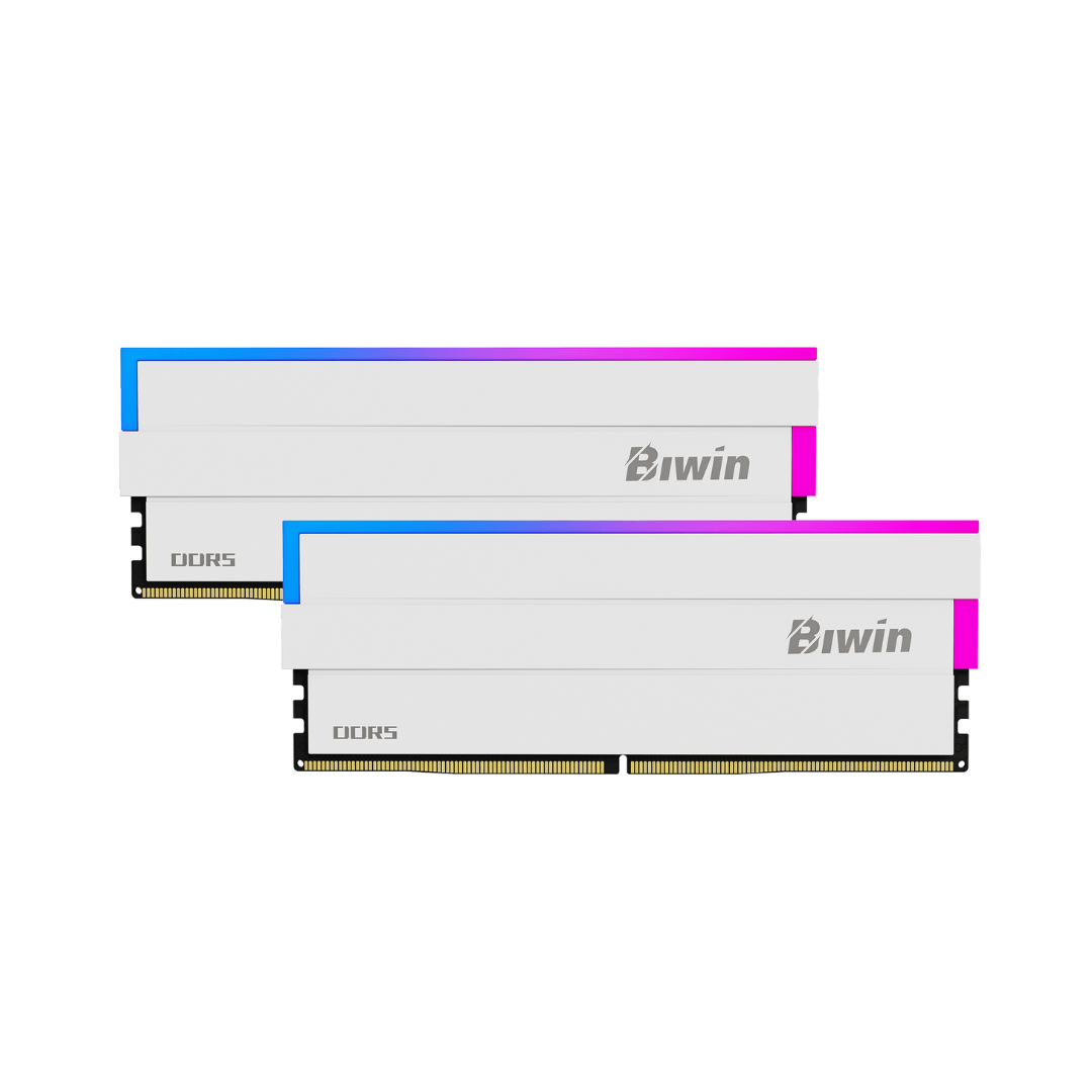 Biwin Dw100-Cw002 32Gb Ddr5 6400Mhz 2X16Gb Rgb Desktop Ram - White