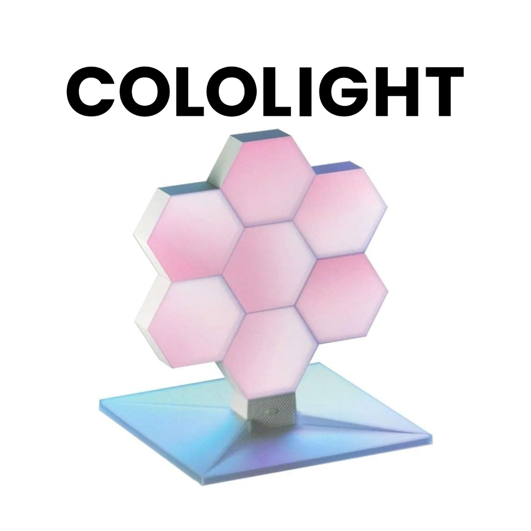 Cololight Lifesmart Cololight Plus Kit - Wifi Color Changing Led Lights, 7 Panels + Base, Apple_Siri_Alexa_Google Assistant, Homekit Compatible, Home_Office Instant Light Decor W_ Music Sync