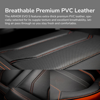 Cougar ARMOR EVO S black and orange gaming chair with PVC leather and ergonomic features