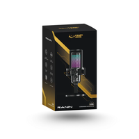Camel Tech Ranin RGB condenser microphone black with RGB lighting