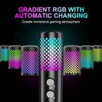 Camel Tech Ranin RGB condenser microphone black with RGB lighting