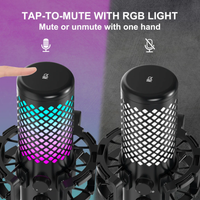 Camel Tech Ranin RGB condenser microphone black with RGB lighting