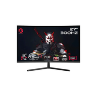 GAMEON Pro Series Curved Gaming Monitor, 27" Fast VA Display, FHD Resolution, 300Hz Refresh Rate, 0.5ms (MPRT) Response Time, AMD FreeSync Technology, R1500 Curvature, Black | GOC27F300