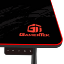 Black gaming mouse pad with red 'Gamertek' logo on a white background