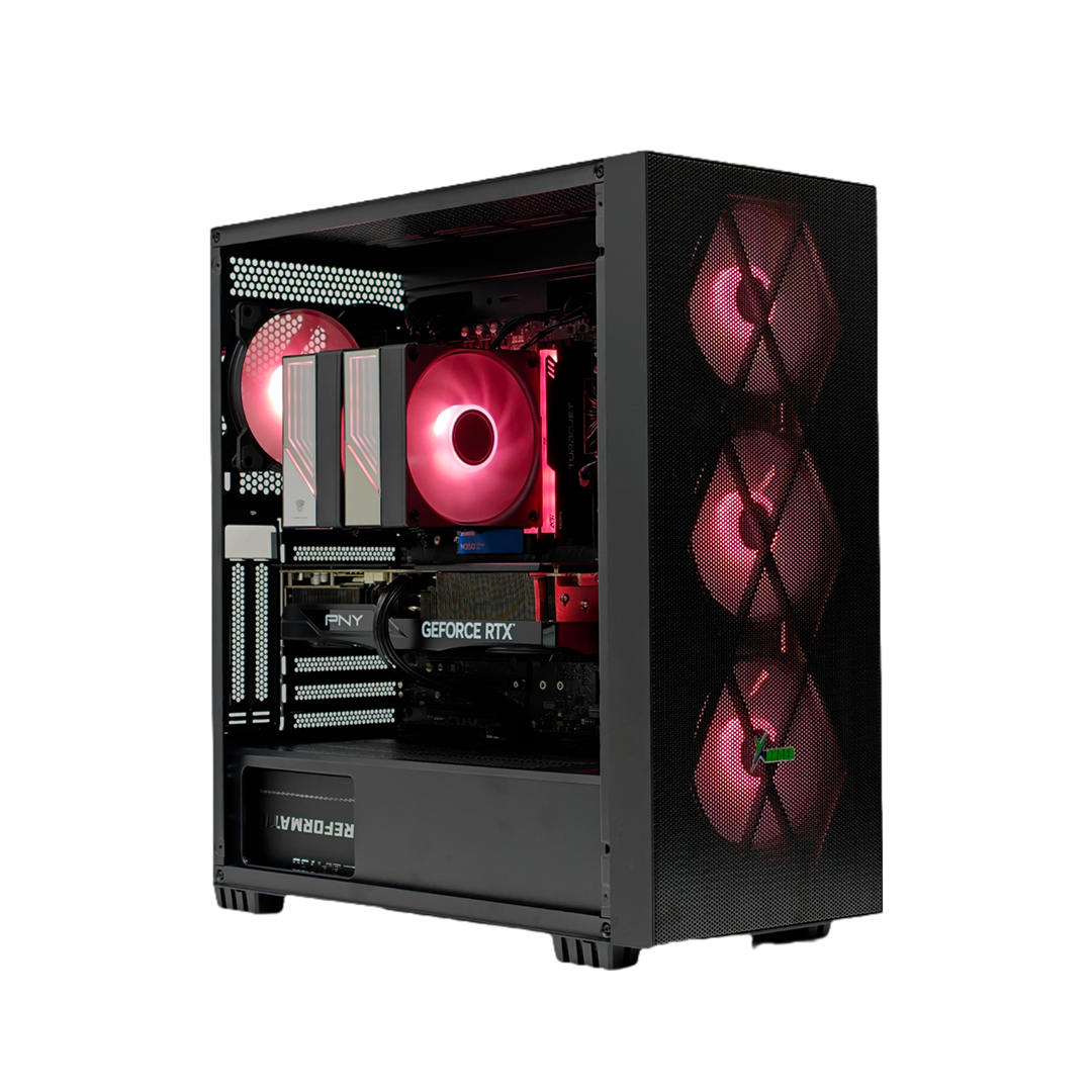 GAMING PC VISION, AMD Ryzen 5 9600X, 16GB DDR5, RTX 5060 8GB OC, 1TB NVMe SSD, B850M Motherboard, 650W PSU, AIO Cooler, 4-Fan Case | Gaming PC UAE
