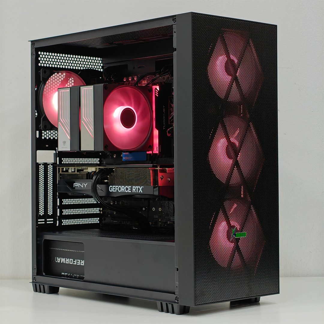 GAMING PC VISION, AMD Ryzen 5 9600X, 16GB DDR5, RTX 5060 8GB OC, 1TB NVMe SSD, B850M Motherboard, 650W PSU, AIO Cooler, 4-Fan Case | Gaming PC UAE