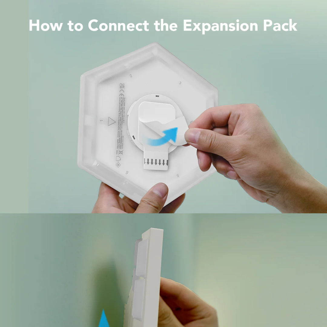 Govee Glide Hexa Pro LED light panels 10-piece RGBIC 3D wall setup