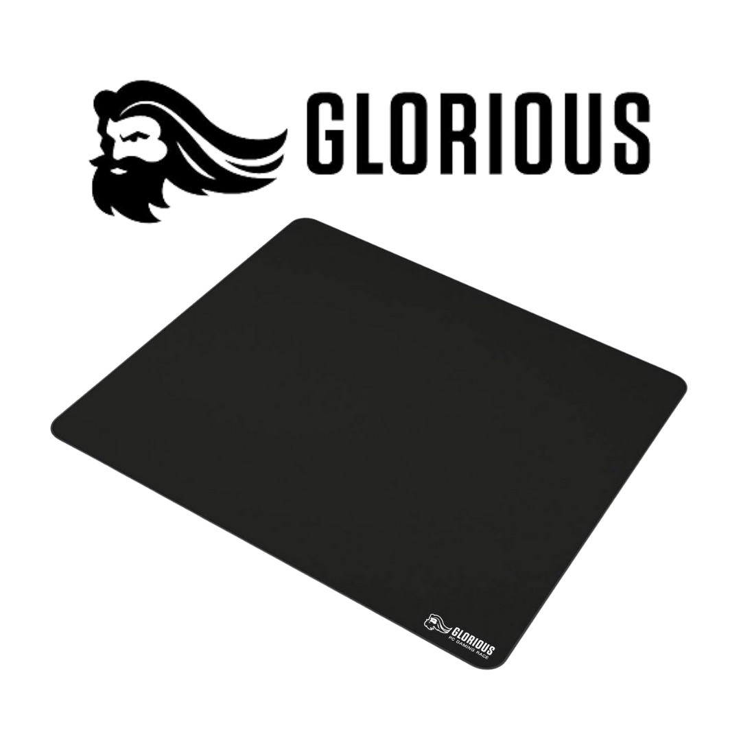 Glorious XL Gaming Mouse Mat_Pad - Large, Wide (XL) Black Cloth Mousepad, Stitched Edges