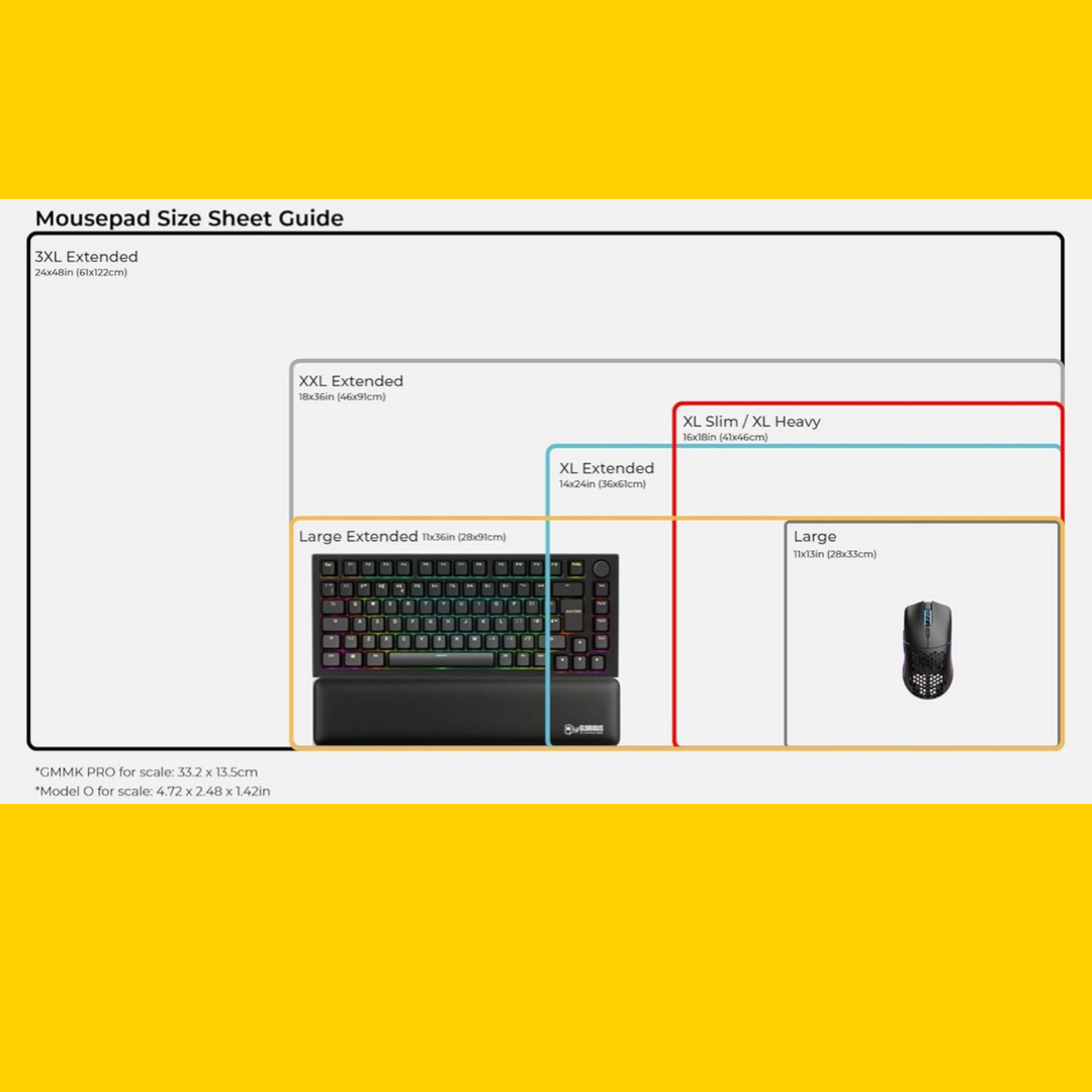 Glorious XL Gaming Mouse Pad 16x18 black with stitched edges