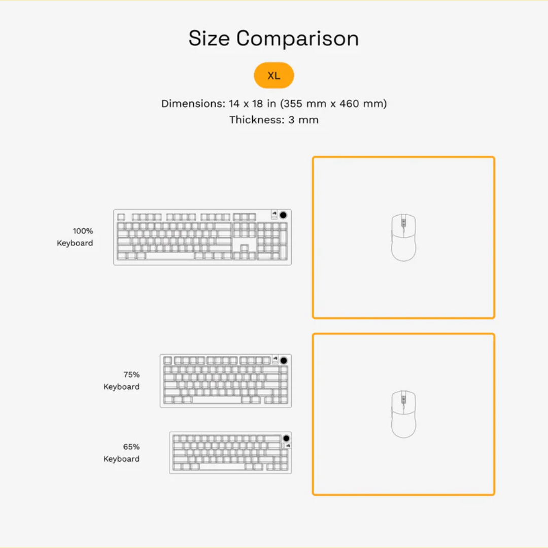 Glorious XL Gaming Mouse Pad 16x18 black with stitched edges