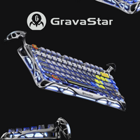 GravaStar Mercury K1 Pro 75% - Interstellar Silver Gaming Keyboard