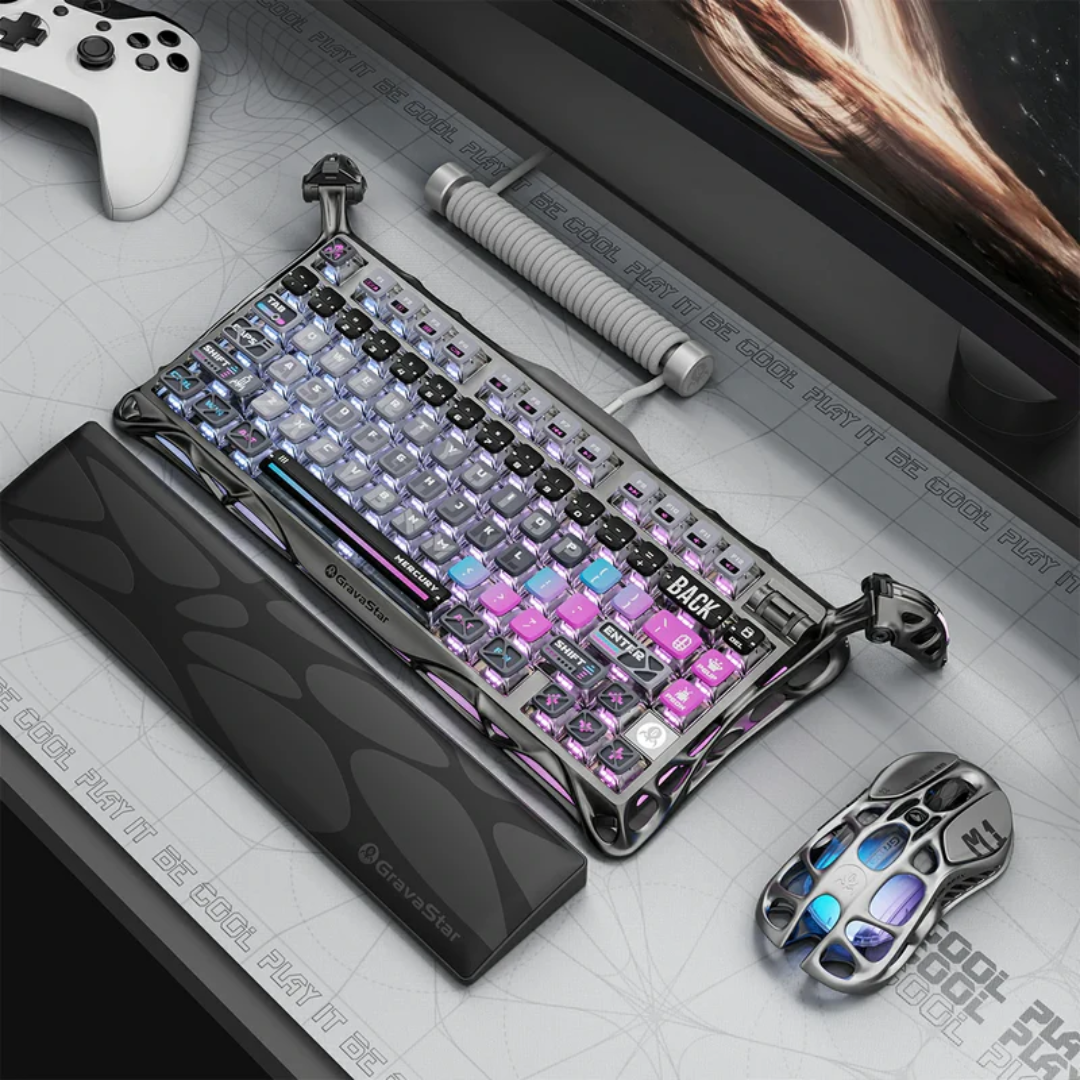 GravaStar Mercury K1 Pro Special Edition - Cyberpunk Gaming Keyboard