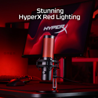 HyperX QuadCast 2 condenser gaming microphone black front view