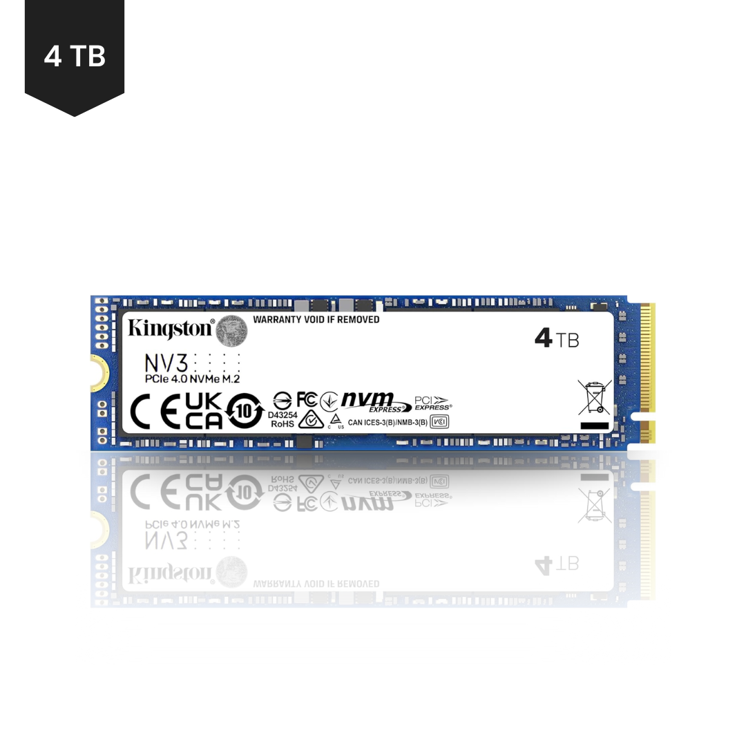 Kingston NV3 PCIe 4.0 NVMe Internal SSD, 4TB Capacity, M.2 2280 Form Factor, 6000 MBs Sequential Read & 5000 MBs Sequential Write Speed