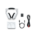 Logitech G headset with accessories on a white background