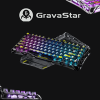 GravaStar Mercury K1 Lite - Transparent Black Gaming Keyboard