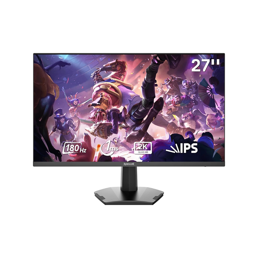 Redragon Mirror GM27X5IPS Gaming Monitor, 27" IPS Display, FHD Resolution, 180Hz Refresh Rate, 1ms Response Time, AMD FreeSync Technology, 16.7m Color Display, Black | GM27X5IPS