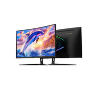 Sades FS-Dolphin-32 (FS-DOLPHIN-32) 32-inch Curved Gaming Monitor, FHD 1920x1080, VA Curved Display, 240Hz Refresh Rate, 0.5ms MPRT Response Time, 1500R Curvature, Adaptive Sync, HDR, RGB Lighting, HDMI 2.1 & DP 1.4, Black | FS-DOLPHIN-32