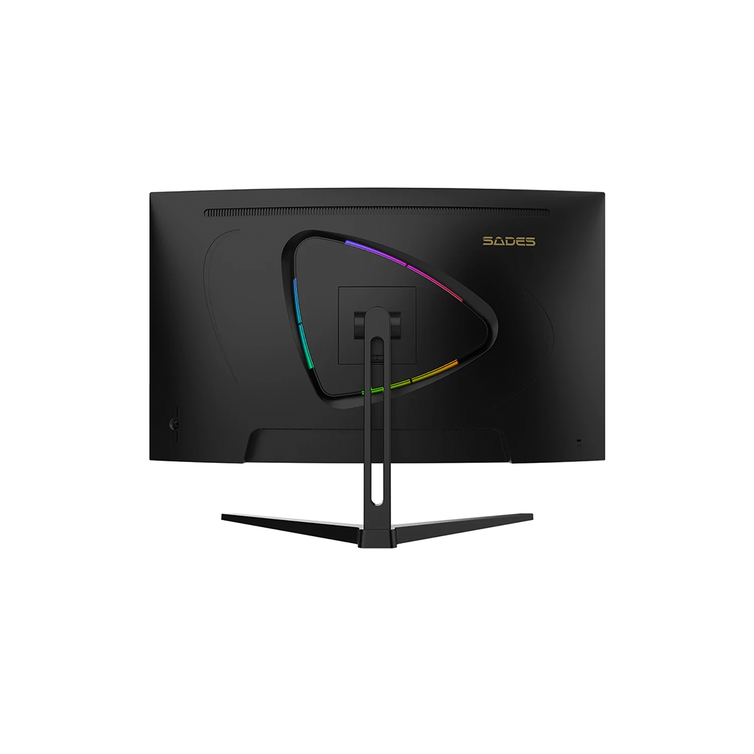 Sades FS-Dolphin-32 (FS-DOLPHIN-32) 32-inch Curved Gaming Monitor, FHD 1920x1080, VA Curved Display, 240Hz Refresh Rate, 0.5ms MPRT Response Time, 1500R Curvature, Adaptive Sync, HDR, RGB Lighting, HDMI 2.1 & DP 1.4, Black | FS-DOLPHIN-32