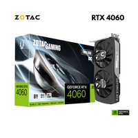 ZOTAC RTX 4060 Twin Edge 8GB Graphics Card with dual-fan cooling and DLSS 3 support.