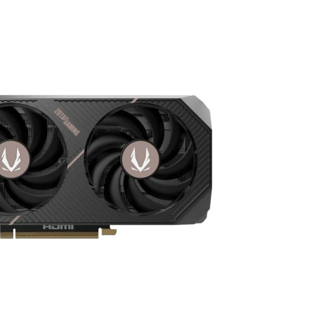 ZOTAC RTX 5060 AMP Edition 8GB graphics card with dual-fan IceStorm 2.0 cooling, DLSS 3, and ray tracing support.