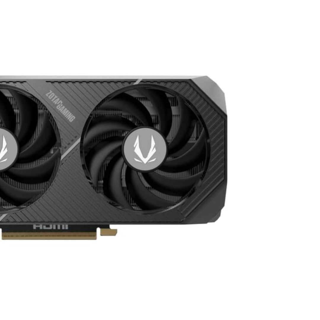 ZOTAC RTX 5060 Ti Twin Edge OC graphics card featuring dual-fan cooling, 8GB GDDR7 memory, DLSS 3, and Ray Tracing support.
